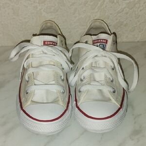 Converse Kids Cream and Red Sneakers